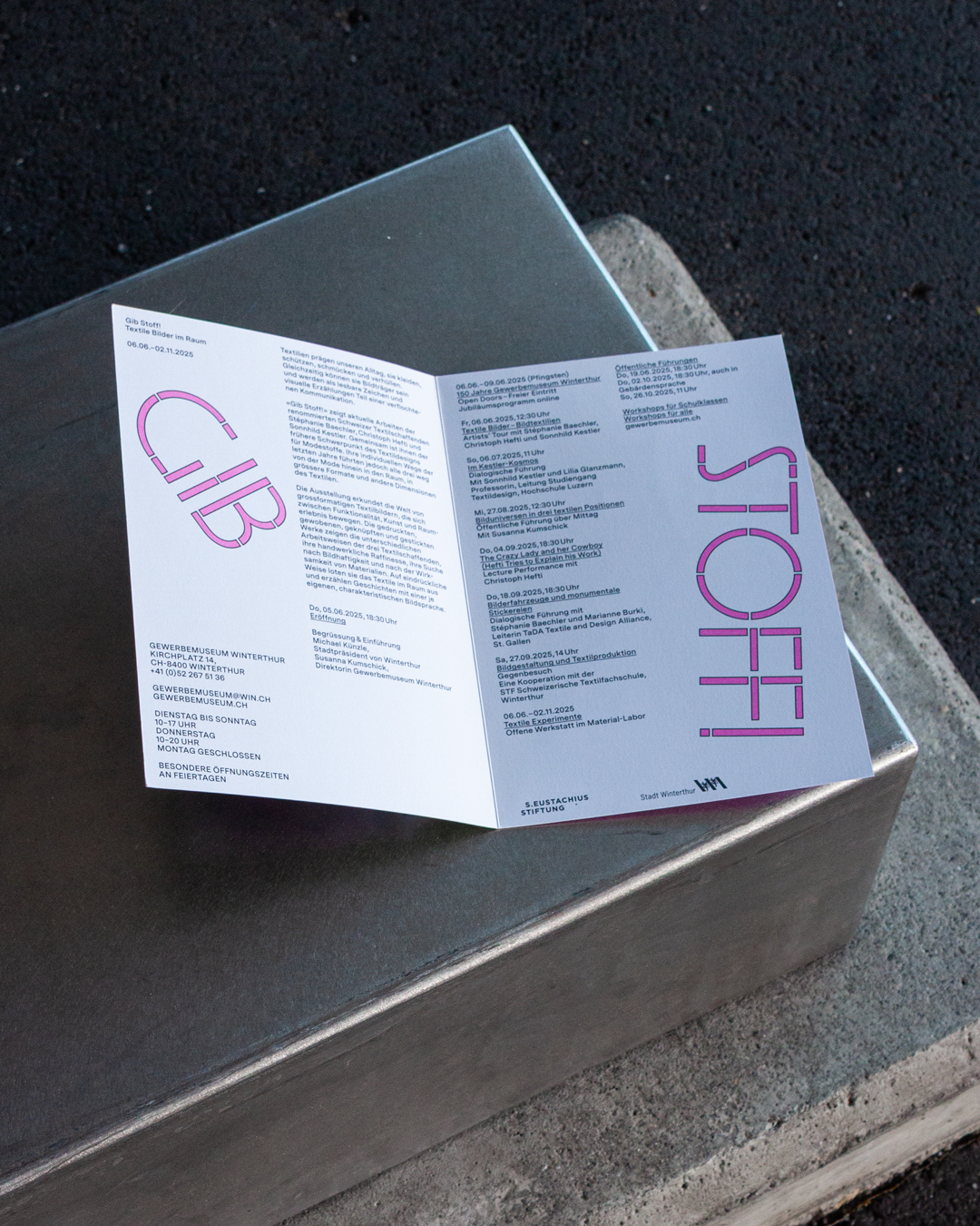 HOMI, Flyer for Gewerbemuseum Winterthur HOMI Graphic Design